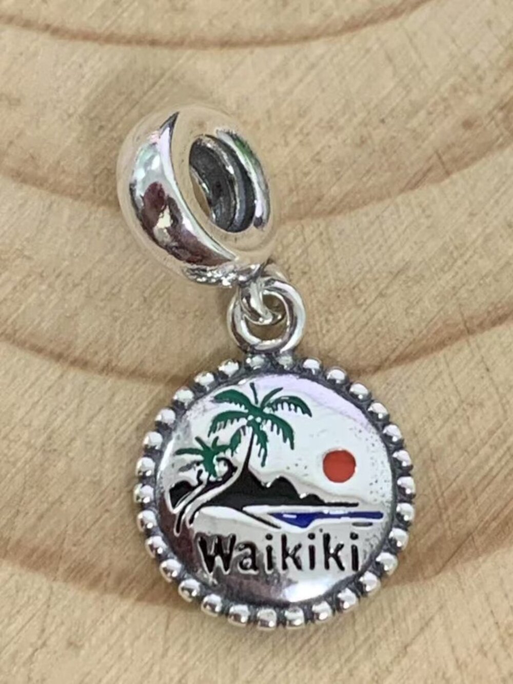 Pandora Hawaii Exclusive Waikiki Beach Charm, S925 Silver Jewelry
